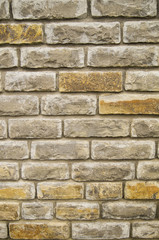 masonry made of decorative, smooth, multi-colored stones