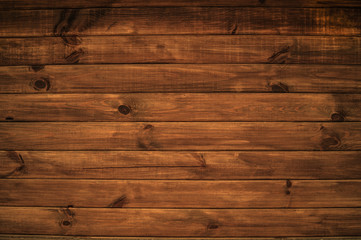 a background with a beautiful structure of horizontal wooden boards of brown color