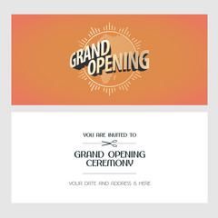 Grand opening vector illustration, invitation