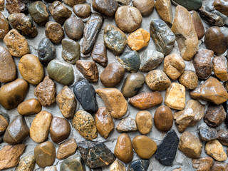River stone wall, Texture and background