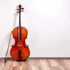 Fototapeta na wymiar Old retro cello