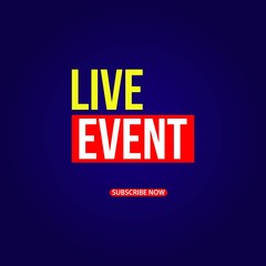 Live Event Vector Template Design Illustration