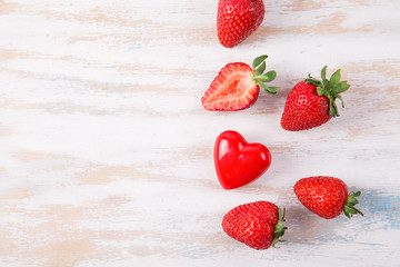 Ripe fresh strawberry