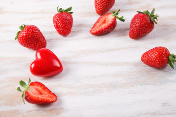 Ripe fresh strawberry