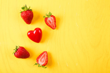 Ripe fresh strawberry