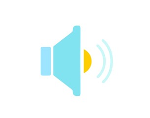 Loudspeaker icon for audio or announcement illustrations