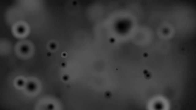 Microbiology, virus under a microscope. Molecules close-up. Place for text. Scientific gray background. Seamless loop.