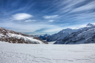Fototapeta na wymiar The Aletsch Glacier Switzerland.