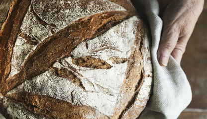 Homemade sourdough bread food photography recipe idea