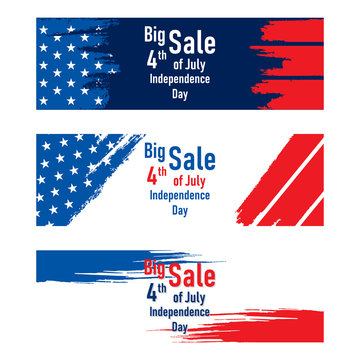 independence day of USA sale banner design