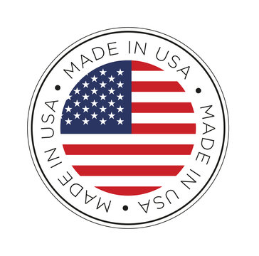 Made In USA Flag Icon.