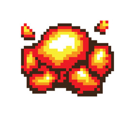 Obraz premium Pixel Explosion Banner, Color Vector Illustration