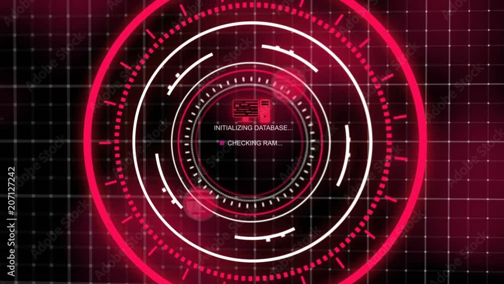  a striking 3d rendering of a head-up display with coding texts appearing in the center of pink circl