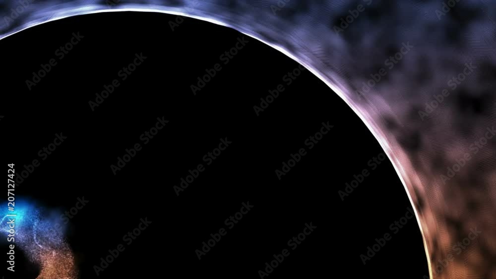 Poster pulsating arch with a core. place for text. seamless loop.