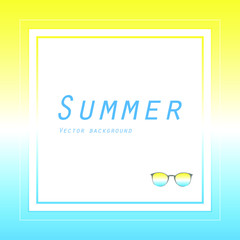 Summer colorful background for your design, text. Frame.