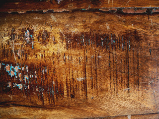 Wooden background of old table. Shabby texture of wooden boards.
