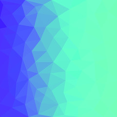 Blue Polygonal space for your design. Space for headline or product. Low Poly. Mesh of triangles. Green texture.