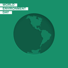 World Environment day paper cut concept