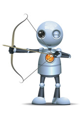 little robot hold archer bow