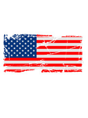 kratzer stempel risse alt streifen map land amerika vereinigte staaten sterne 3 farben USA nation blau weiß rot flagge design logo cool
