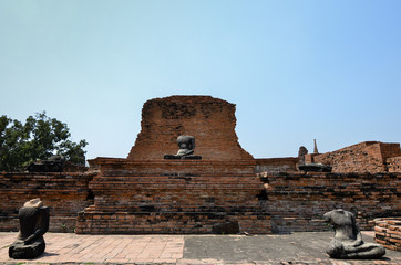 Ayutthaya temple broken buddha