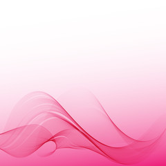 Vector Abstract pink curved lines background. Template brochure design.