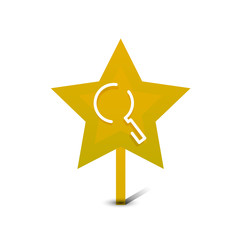 Search magnifyier web button, magnify icon. Modern magnifying glass sign, web site design or mobile app