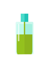 Plastic Bottle and Liquid Vector Illustration