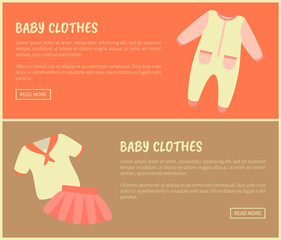 Baby Clothes Set of Sites Vector Illustration