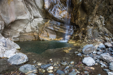 The texture of large stones with water jets.