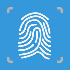 Finger print icon graphic design element