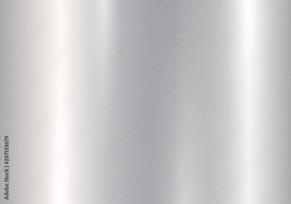 Wall mural brilliant background with a silver gradient and metallic texture effect. vector illustration with br