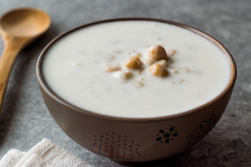 Cold Yogurt Soup with Chickpeas and Wheat Seeds / Ayran asi Corbasi / Tzatziki