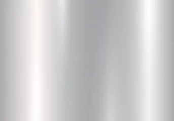 Fotobehang Briljante achtergrond met een zilveren gradiënt en een metaaltextuureffect. Vectorillustratie met heldere flarden van gepolijst metaal © SvetlanaWSE