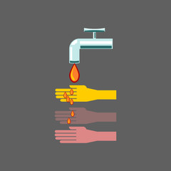 Tap - concept of faucet of crypt currency