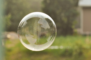 soap bubble with reflections