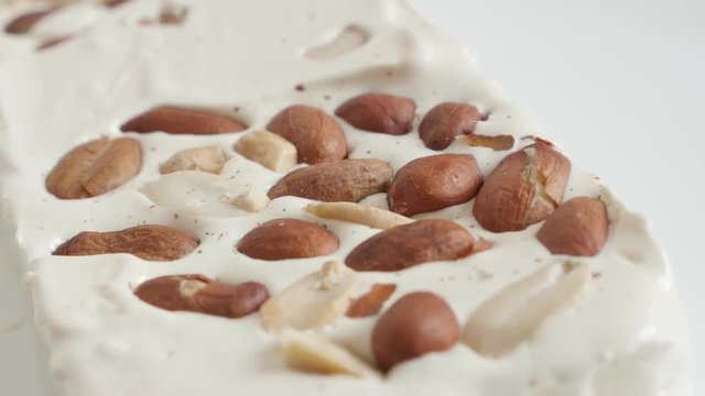 White honey nougat halva panning video
