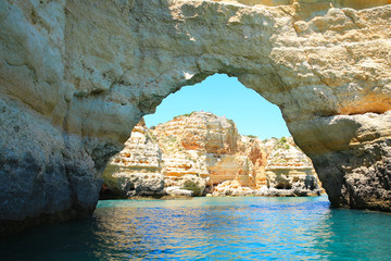 Idyllic Atlantic coast in Algarve, Portugal