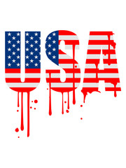 graffiti tropfen text buchstaben streifen map land amerika vereinigte staaten sterne 3 farben USA nation blau weiß rot flagge design logo cool