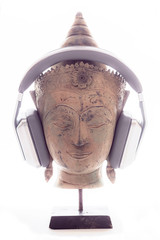 Spiritual music therapy. Religious, new age and trance or chill-out music represented by ancient...