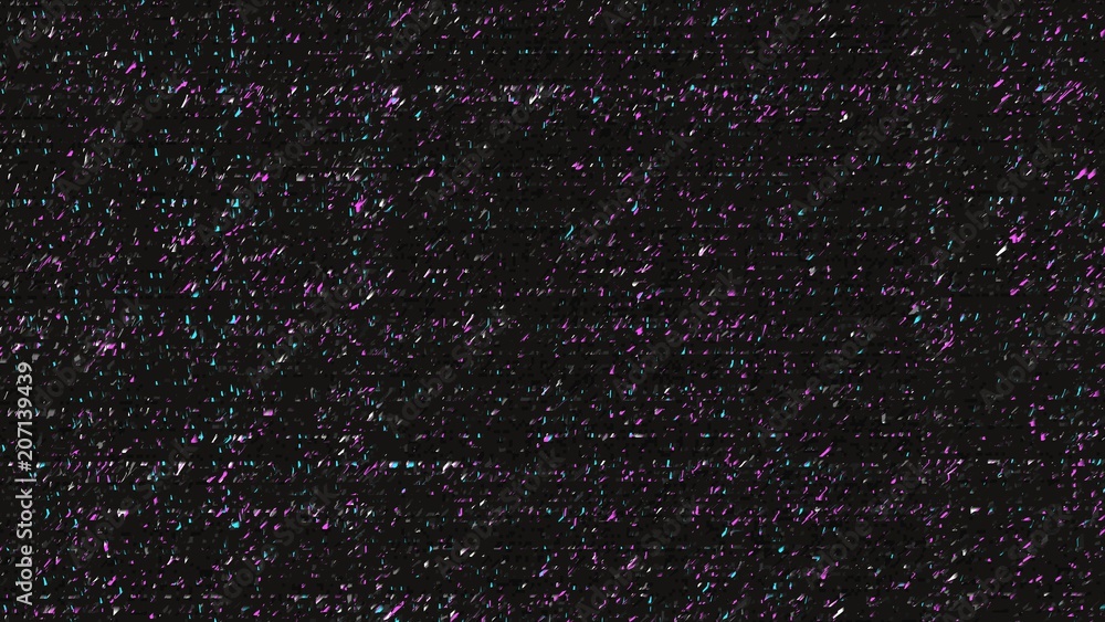 Poster glitch illustration. computer screen error. digital pixel noise abstract design. television signal f