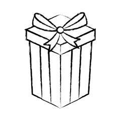 gift box icon over white background, vector illustration