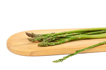 Fresh asparagus isolated on a white background