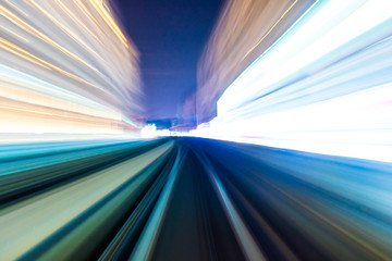 Speed motion in urban highway road tunnel