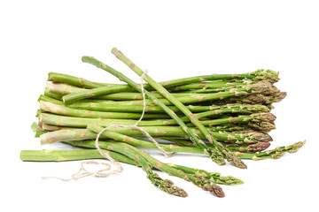 Fresh asparagus isolated on a white background