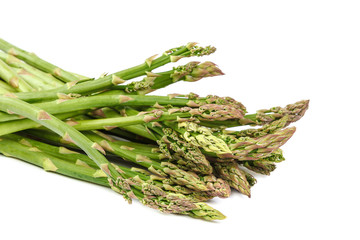 Fresh asparagus isolated on a white background