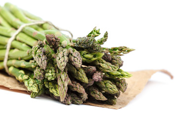 Fresh asparagus isolated on a white background