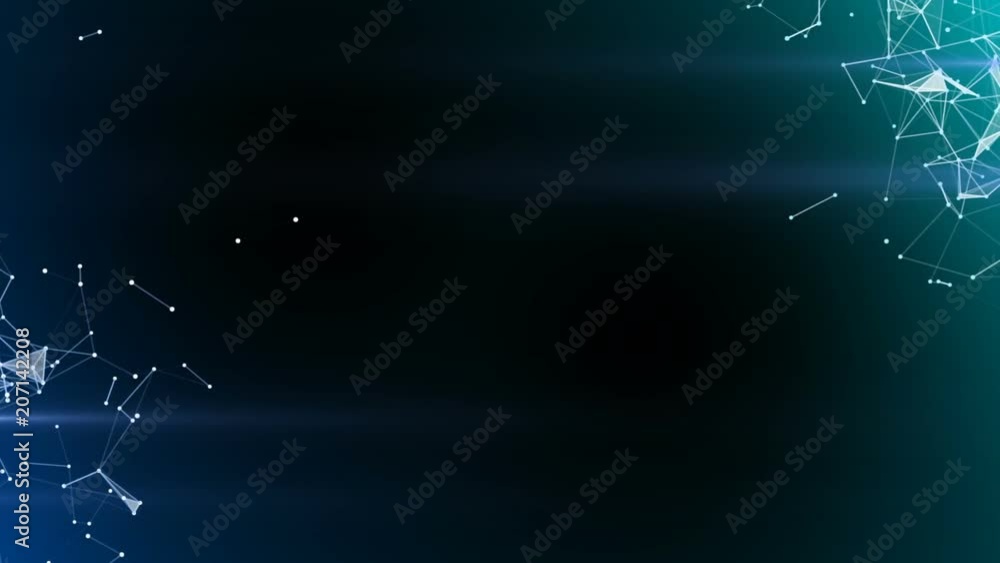 Poster scientific fundamentals and abstract technologies. digital dynamic wallpaper plexus. linked lines, t