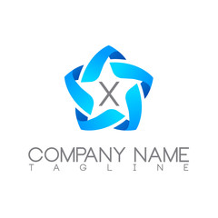 Fototapeta premium STAR MODERN LOGO TEMPLATE
