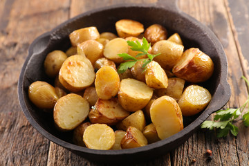 roasted potatoes and herbs